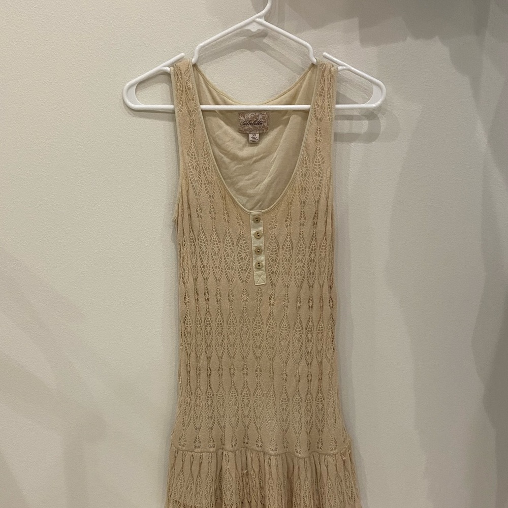 Tan lace dress